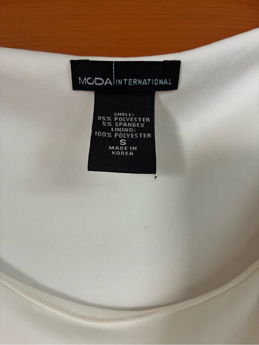 Moda International White Ruched Sheath Dress Small Minimalist Midi Stretch - Picture 5 of 6
